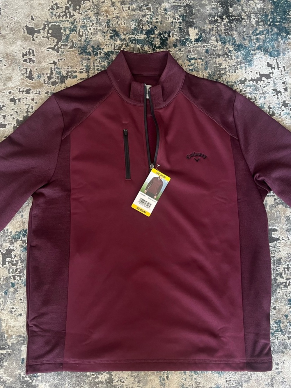Callaway Men's Maroon/Burgundy Quarter-Zip Pullover